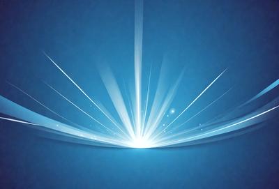 The primary subject of the image is a bright light source, possibly a light bulb or a sun, with a blue background. The light source is shining brightly, creating a visually striking scene. The visual style of the image is digital art, as it appears to be a digital illustration or a digital drawing. The colors and mood of the image are predominantly blue, creating a calm and serene atmosphere.
