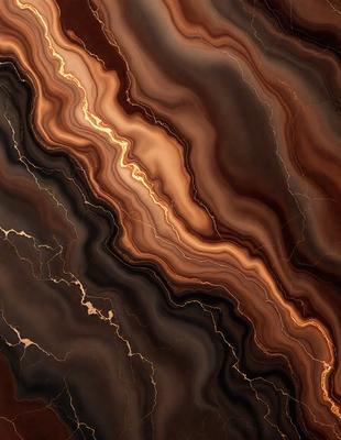 The primary subject of the image is a close-up of a marble stone with a pattern of light and dark colors. The setting is a natural environment, possibly a rock formation or a stone wall. The visual style is a close-up of the marble, showcasing its intricate patterns and textures. The colors and mood of the image are predominantly dark and moody, with the light and dark colors creating a striking contrast.