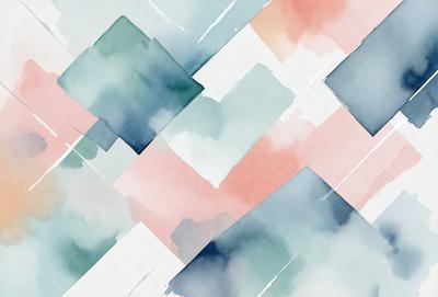 The primary subject of the image is a colorful painting or drawing featuring a pattern of squares. The setting is a white background, and the visual style appears to be a combination of digital art and illustration. The colors and mood of the image are vibrant and lively, with a focus on the contrasting colors of the squares.