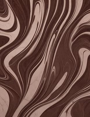 The primary subject of the image is a brown and white marbled pattern, which is the main focus of the image. The setting is a wooden surface, possibly a table or a countertop, with the marbled pattern as the background. The visual style of the image is a close-up of the marbled pattern, showcasing its intricate details. The colors in the image are predominantly brown and white, creating a warm and earthy atmosphere.