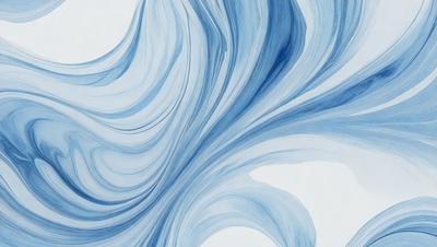The primary subject of the image is a blue and white swirl, which appears to be a digital art or illustration. The setting is a white background, and the visual style suggests a modern and artistic approach. The dominant colors in the image are blue and white, creating a sense of movement and fluidity. The overall atmosphere of the image is dynamic and visually appealing.