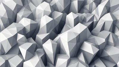 The primary subject of the image is a large, three-dimensional structure made up of many small, white cubes. The setting is a dark, gray background that contrasts with the white cubes, creating a striking visual effect. The visual style is a combination of digital art and illustration, with the cubes appearing to be both realistic and artistic. The colors and mood of the image are predominantly dark and moody, with the white cubes providing a sense of contrast and lightness.