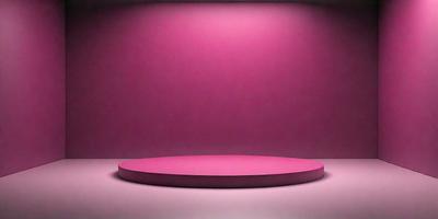 The primary subject of the image is a large, pink, circular object. The setting is a pink wall, which serves as the background. The visual style is a photo, capturing the pink circular object in its surroundings. The colors and mood of the image are predominantly pink, creating a warm and inviting atmosphere.