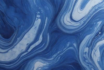 The primary subject of the image is a blue and white swirling pattern, which appears to be a painting or a digital artwork. The setting is a blue background, which complements the swirling pattern. The visual style is a mix of artistic and digital elements, creating a unique and captivating visual experience. The dominant colors are blue and white, which evoke a sense of calmness and tranquility.