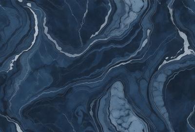 The primary subject of the image is a blue and white marbled pattern, which is the main object, scene, or focus of the image. The setting or background features a blue and white marbled surface, which is the environment, backdrop, or surface visible in the image. The visual style of the image is a digital art or illustration, as it is a digital representation of the marbled pattern. The dominant colors in the image are blue and white, creating a calm and serene atmosphere.