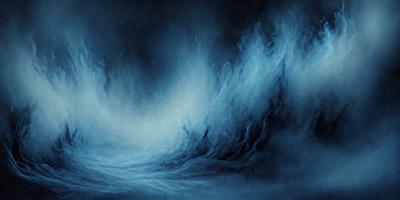 The primary subject of the image is a large wave in the ocean. The wave is blue and appears to be crashing, creating a dramatic and powerful scene. The setting is the ocean, with the wave as the main focus. The visual style of the image is a digital art or illustration, as it captures the dynamic nature of the wave. The dominant colors in the image are blue and white, creating a sense of depth and intensity.
