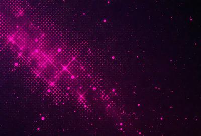 The primary subject of the image is a purple background with a pattern of white dots. The setting appears to be a dark room, and the visual style is a digital art or illustration. The dominant colors are purple and white, creating a calm and serene atmosphere.