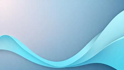 The primary subject of the image is a blue wave-like pattern. The setting is a blue background, and the visual style appears to be a digital art or illustration. The dominant colors are blue and white, creating a calm and serene atmosphere.