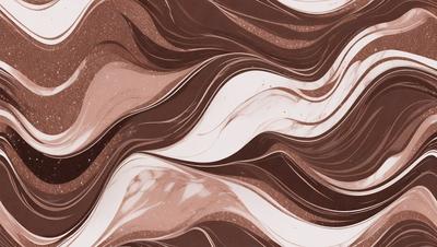 The primary subject of the image is a close-up of a chocolate cake with a swirled pattern. The cake is displayed on a white surface, which contrasts with the rich brown color of the cake. The visual style of the image is a close-up, which emphasizes the details of the cake's swirled pattern. The colors and mood of the image are predominantly brown, with the cake's swirls adding a touch of visual interest and complexity to the overall composition