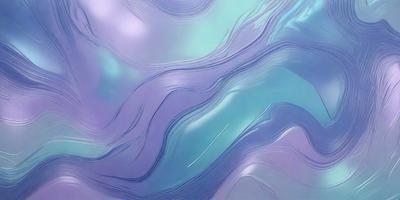 The primary subject of the image is a purple and blue ocean wave. The setting is a blue ocean, and the visual style is a digital art or illustration. The dominant colors are purple and blue, creating a serene and calming atmosphere.
