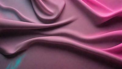 The primary subject of the image is a piece of fabric, which appears to be a piece of silk. The setting is a close-up view of the fabric, showcasing its texture and pattern. The visual style is a detailed, up-close representation of the fabric. The colors and mood of the image are predominantly pink, giving it a soft and elegant appearance.
