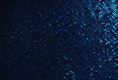 The primary subject of the image is a blue and white patterned background. The setting is a dark blue background with a pattern of blue squares. The visual style is a digital art or illustration, as the pattern appears to be a digital design. The colors and mood of the image are predominantly dark blue and white, creating a calm and serene atmosphere.