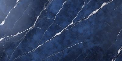 The primary subject of the image is a blue marble countertop with a white vein running through it. The setting is a kitchen, and the visual style is a close-up of the countertop. The dominant colors are blue and white, creating a calm and serene atmosphere.