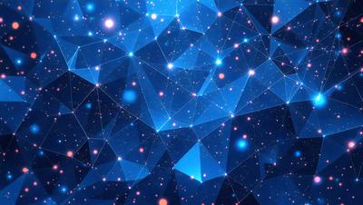 The primary subject of the image is a blue and white patterned background, which appears to be a digital art or illustration. The setting is a space-themed environment, with a backdrop of stars and celestial bodies. The visual style is a combination of digital art and illustration, creating a unique and captivating atmosphere. The dominant colors are blue and white, with the blue background and white stars, creating a sense of depth and contrast. The overall mood of the image is one of wonder and exploration, as