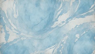 The primary subject of the image is a blue and white swirling pattern, which appears to be a painting or drawing. The setting is a blue background, which complements the swirling pattern. The visual style is artistic, with the swirling pattern being the main focus of the image. The colors and mood are predominantly blue and white, creating a sense of calmness and tranquility.