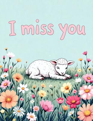 The primary subject of the image is a white sheep lying down in a field of flowers. The setting is a grassy field with a variety of flowers, creating a vibrant and colorful backdrop. The visual style is a combination of digital art and illustration, giving the scene a whimsical and charming appearance. The dominant colors are pink, white, and green, creating a warm and cheerful atmosphere.