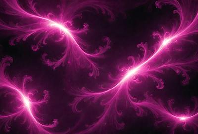 The primary subject of the image is a pink floral pattern. The setting is a purple background, which adds to the overall visual style. The image is a digital art or illustration, showcasing the artist's creativity and attention to detail. The dominant colors are pink and purple, creating a warm and inviting atmosphere.