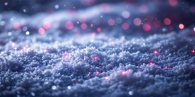 Primary subject: Snowflakes
Setting/background: Sky
Visual style: Digital art
Colors and mood: Pink and blue