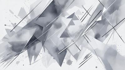 The primary subject of the image is a geometric pattern, which is a combination of triangles and other shapes. The setting is a white background, which provides a clean and minimalist appearance. The visual style is a mix of digital art and illustration, creating a unique and artistic representation of the geometric pattern. The dominant colors are shades of gray, which contribute to a modern and sophisticated mood.