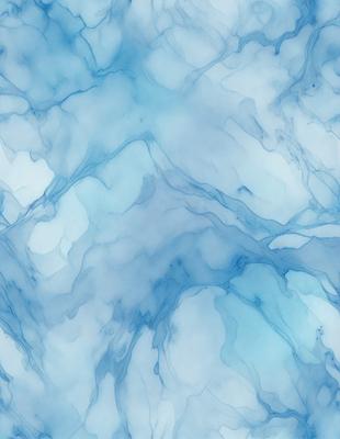 The primary subject of the image is a blue and white marbled surface, which appears to be a marble tile or a blue and white marbled wall. The setting is a room with a blue and white marbled surface, which creates a unique and visually appealing atmosphere. The visual style of the image is a close-up of the marbled surface, showcasing its intricate patterns and textures. The colors and mood of the image are predominantly blue and white, giving it a calm and serene appearance.