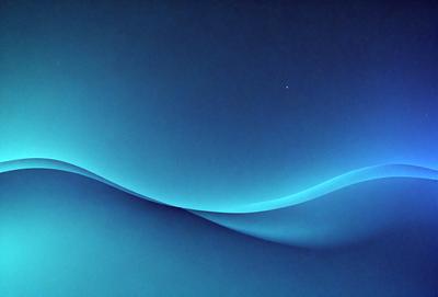 The primary subject of the image is a blue background with a blue wave pattern. The setting is a night sky, and the visual style is a digital art or illustration. The dominant colors are blue and black, creating a calm and serene atmosphere.