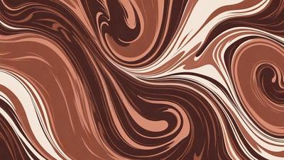 The primary subject of the image is a swirling pattern of brown and white colors. The setting is a brown and white background, which adds to the visual style. The image appears to be a digital art or illustration, showcasing the swirling pattern as the main focus. The colors and mood of the image are warm and inviting, with the brown and white colors creating a sense of depth and texture.