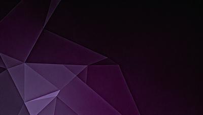 The primary subject of the image is a purple triangle. The setting is a dark background, which contrasts with the purple triangle. The visual style is a digital art or illustration, as the triangle appears to be a part of a larger pattern. The colors and mood of the image are predominantly purple, creating a calm and serene atmosphere.