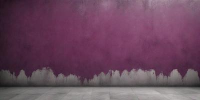 The primary subject of the image is a purple wall with a pinkish hue. The setting is a room with a purple wall, and the visual style is a photo. The dominant colors are purple and pink, creating a moody and dramatic atmosphere.