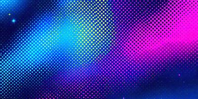 The primary subject of the image is a colorful, patterned background with a mix of blue, yellow, and pink colors. The setting appears to be a stage or a performance area, as the background is illuminated with a bright light. The visual style of the image is a combination of digital art and illustration, creating a vibrant and dynamic atmosphere. The colors and mood of the image are lively and energetic, with the bright light and colorful background evoking a sense of excitement and creativity.