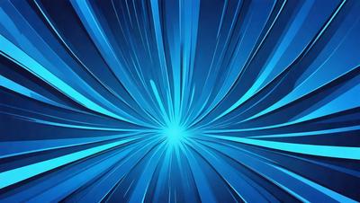 The primary subject of the image is a bright blue light, which appears to be a light source or a neon sign. The setting is a dark background, which contrasts with the bright blue light. The visual style of the image is digital art, as it is a computer-generated image. The dominant colors in the image are blue and black, creating a bold and striking visual effect.