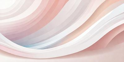 The primary subject of the image is a large, colorful painting of a wave. The painting is displayed on a white wall, which serves as the setting and background. The visual style of the painting is a combination of digital art and illustration, creating a vibrant and dynamic scene. The dominant colors in the painting are pink, white, and blue, giving the artwork a warm and inviting atmosphere.