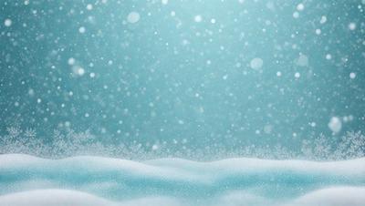 The primary subject of the image is a snowy landscape with a blue sky. The setting is a winter scene with snow falling, creating a serene and peaceful atmosphere. The visual style is a photo, capturing the beauty of the snowy environment. The dominant colors are blue and white, with the blue sky and white snow creating a calming and tranquil mood.