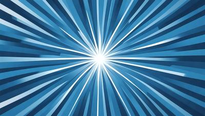 The primary subject of the image is a bright, white light source, which appears to be a sun or a light bulb. The light source is surrounded by a blue background, giving the image a vibrant and lively atmosphere. The visual style of the image is a combination of digital art and illustration, creating a unique and eye-catching design. The colors and mood of the image are predominantly blue and white, with the white light source standing out against the blue background.