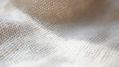 The primary subject of the image is a white cloth, which appears to be a piece of linen. The setting is a white background, which provides a clean and uncluttered appearance. The visual style is a close-up of the cloth, showcasing its texture and details. The colors and mood of the image are predominantly white, giving it a clean and serene atmosphere.