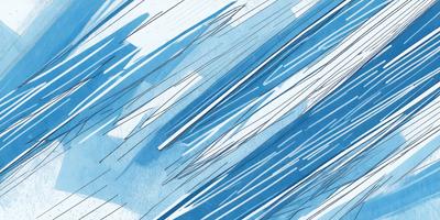 The primary subject of the image is a blue sky with white clouds. The setting is a cloudy day, and the visual style is a digital art or illustration. The dominant colors are blue and white, creating a calm and serene atmosphere.