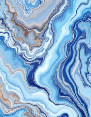 The primary subject of the image is a blue and white marbled pattern, which is the main object, scene, or focus of the image. The setting or background features a blue and white marbled surface, which adds to the visual style of the image. The colors and mood of the image are predominantly blue and white, creating a calm and serene atmosphere.