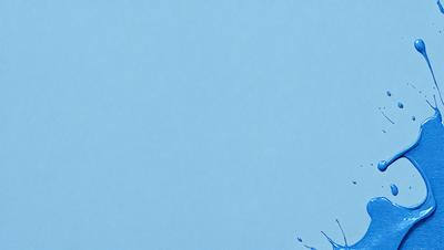 The primary subject of the image is a blue background with a white splash. The setting is a blue wall, and the visual style is a digital art or illustration. The colors and mood of the image are predominantly blue and white, creating a calm and serene atmosphere.