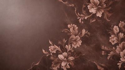 Primary subject: Flowers
Setting/background: Marble wall
Visual style: Digital art
Colors and mood: Pink and brown