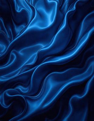 The primary subject of the image is a blue fabric, which appears to be a piece of clothing or a decorative item. The setting is a dark room, and the visual style is a close-up of the blue fabric. The colors and mood of the image are predominantly dark and moody, with the blue fabric being the main focus.