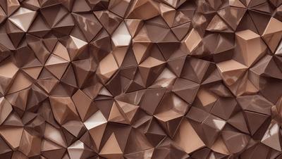 The primary subject of the image is a close-up of a brown, textured surface. The setting appears to be a room with a brown wall, and the visual style is a combination of a photo and digital art. The dominant colors are brown and beige, creating a warm and earthy atmosphere.