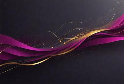 The primary subject of the image is a purple and gold swirl, which appears to be a digital art or illustration. The setting is a dark background, which contrasts with the vibrant colors of the swirl. The visual style suggests a creative and artistic approach to the image. The dominant colors are purple and gold, creating a sense of movement and energy in the composition.