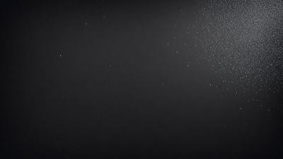 The primary subject of the image is a black background with a few white specks. The setting is a dark room, and the visual style is a black and white photo. The colors and mood of the image are predominantly dark and moody, with the white specks adding a touch of contrast.
