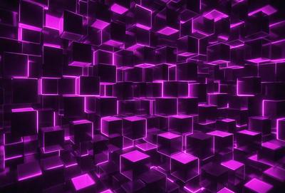 The primary subject of the image is a purple, pink, and white patterned wall. The setting is a room with a purple and pink color scheme. The visual style is a combination of digital art and illustration. The dominant colors and overall atmosphere are vibrant and lively.