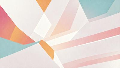 The primary subject of the image is a white and orange geometric pattern. The setting is a white background, and the visual style is a digital art or illustration. The dominant colors are white and orange, creating a vibrant and lively atmosphere.