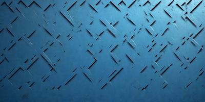 The primary subject of the image is a blue wall with a pattern of black and white squares. The setting is a room with a blue background, and the visual style appears to be a digital art or illustration. The dominant colors are blue and black, creating a calm and soothing atmosphere.