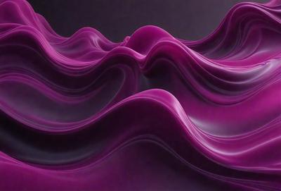 The primary subject of the image is a purple wave, which is the main object, scene, or focus of the image. The setting or background features a purple surface, which adds to the overall atmosphere of the image. The visual style of the image is a combination of photo and digital art, creating a unique and eye-catching representation of the purple wave. The colors and mood of the image are predominantly purple, giving it a calming and serene appearance.