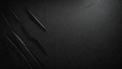 The primary subject of the image is a close-up of a black background with a pattern of thin, white lines. The setting appears to be a dark room, and the visual style is a black and white photo. The dominant colors are black and white, creating a moody atmosphere.