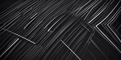 The primary subject of the image is a black and white drawing of a pattern. The setting is a black background, and the visual style appears to be a combination of a photo and a drawing. The drawing features a series of lines and shapes, creating a sense of depth and complexity. The overall atmosphere of the image is one of intricacy and artistic expression.
