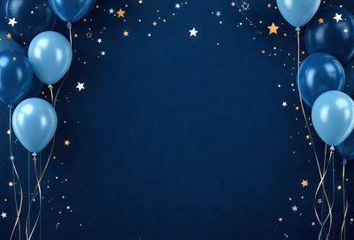 The primary subject of the image is a blue background with a star pattern. The setting is a night sky, and the visual style is a digital art or illustration. The dominant colors are blue and white, creating a calm and serene atmosphere.