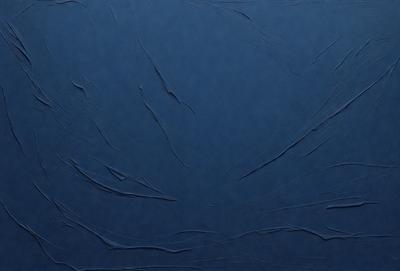 The primary subject of the image is a blue background with a pattern of swirls and curves. The setting is a dark blue surface, which creates a moody atmosphere. The visual style is a combination of a photo and a digital art, as it appears to be a close-up of a painting or a digital artwork. The colors and mood are predominantly dark and mysterious, with the blue background providing a sense of depth and intrigue.